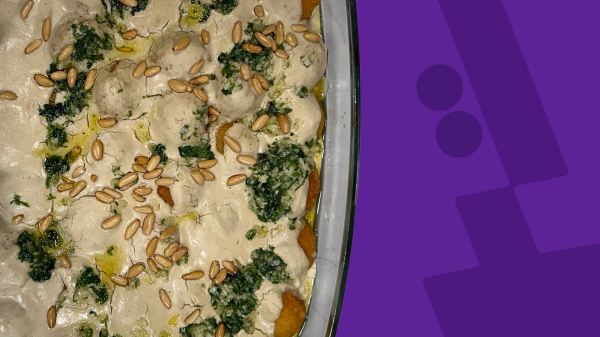 كبة بطاطا من نبيل مع صوص الطحينية