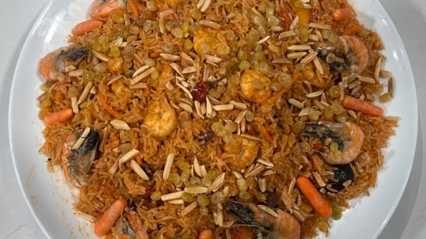 أرز بخاري بالجمبري