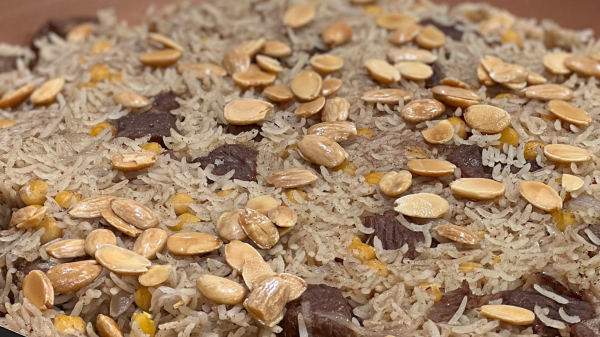 أرز بالحمص واللحم