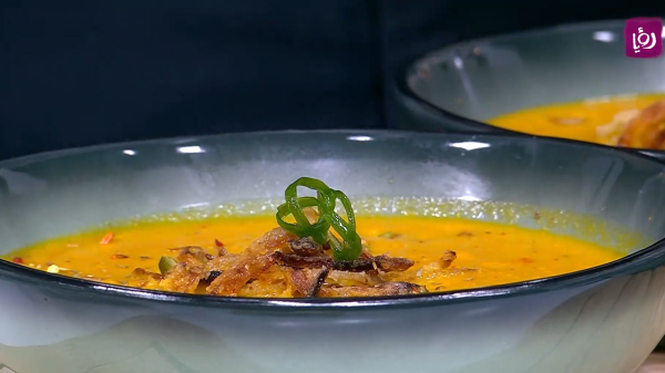 شوربة الجزر الكريمية بالزنجبيل